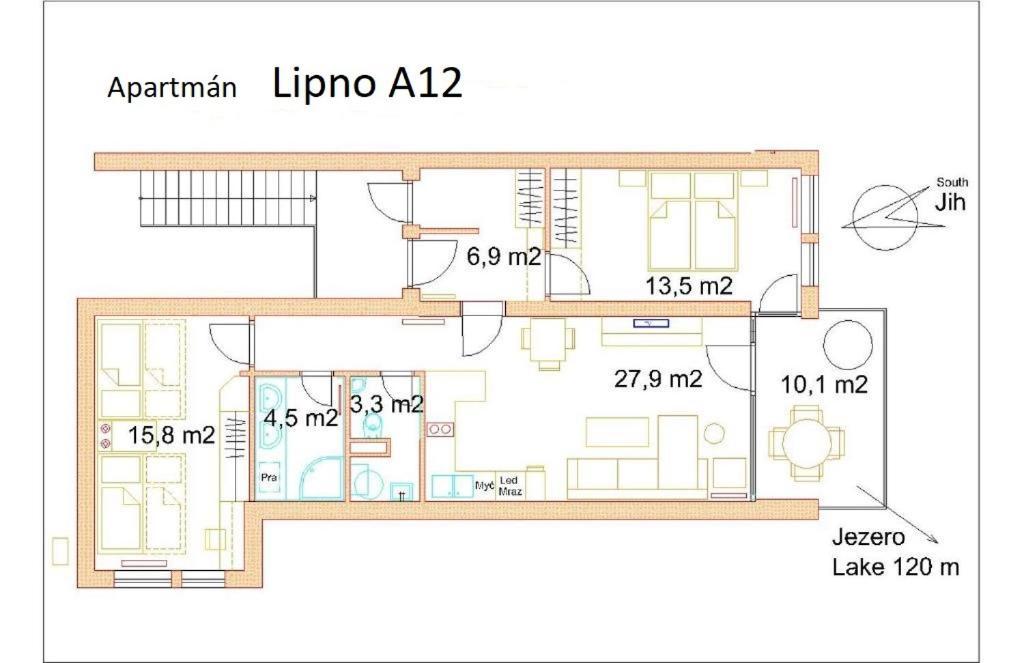 Apartman Lipno A12 Липно над Вълтава Екстериор снимка